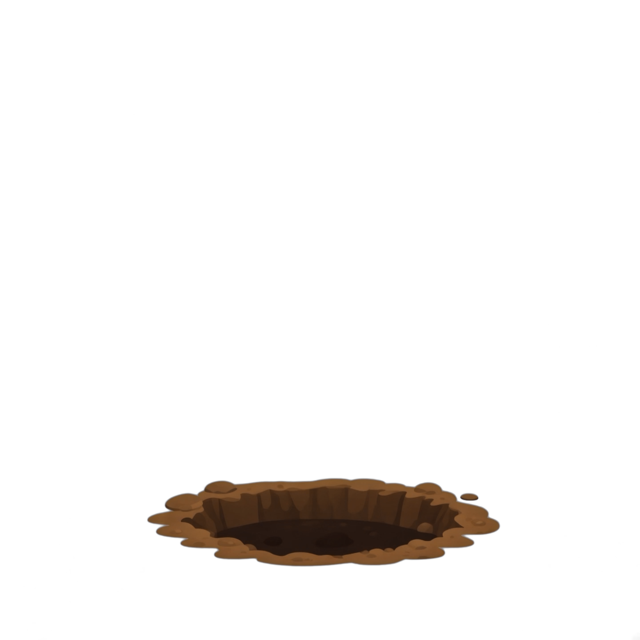 Tobi popping out of a hole